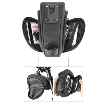  Torba rowerowa pod siodełko z szybkozłączką wodoodporna czarna - zdj. dodatkowe 3