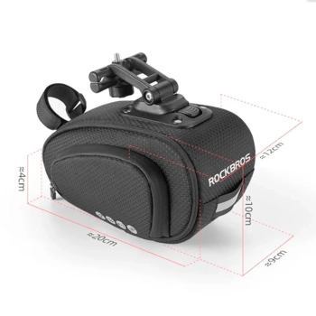  Torba rowerowa pod siodełko z szybkozłączką wodoodporna czarna - zdj. dodatkowe 4