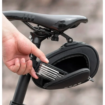  Torba rowerowa pod siodełko z szybkozłączką wodoodporna czarna - zdj. dodatkowe 7