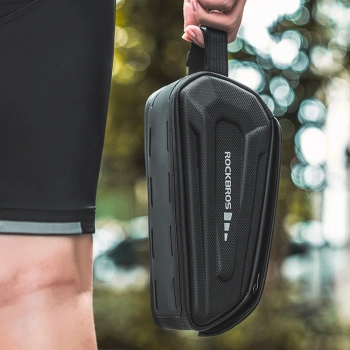  Torba rowerowa na ramę z pokrowcem na telefon wodoodporna czarna - zdj. dodatkowe 1