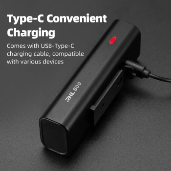  Lampka rowerowa przednia 800lm + kabel USB-C 4 tryby pracy - zdj. dodatkowe 4