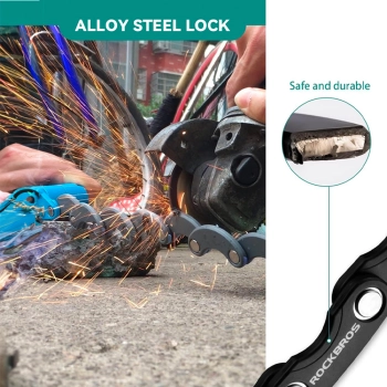  Zapięcie rowerowe blokada koła składane na klucz - czarne - zdj. dodatkowe 1