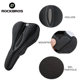  Żelowa nakładka na siodełko rowerowe z pianką memory rozmiar L - czarny - zdj. dodatkowe 10