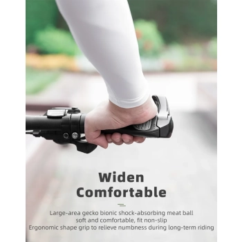  Zestaw gripów rączek rowerowych z rogami antypoślizgowe - czarny - zdj. dodatkowe 5