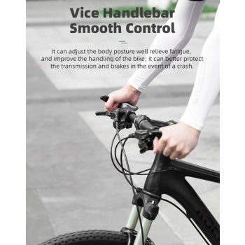  Zestaw gripów rączek rowerowych z rogami antypoślizgowe - czarny - zdj. dodatkowe 7