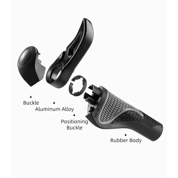  Zestaw gripów rączek rowerowych z rogami antypoślizgowe - biały - zdj. dodatkowe 8