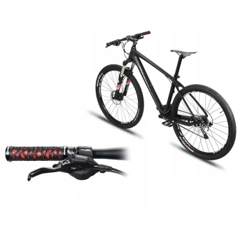  Gripy rowerowe chwyty z gumy przyczepne śr. 22mm czarno-czerwone - zdj. dodatkowe 3