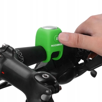  Dzwonek rowerowy elektroniczny w obudowie silikonowej - zielony - zdj. dodatkowe 2