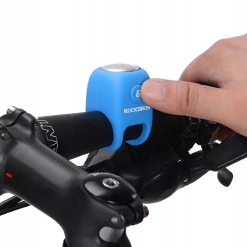  Dzwonek rowerowy elektroniczny w obudowie silikonowej - niebieski - zdj. dodatkowe 2
