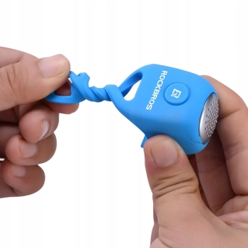  Dzwonek rowerowy elektroniczny w obudowie silikonowej - niebieski - zdj. dodatkowe 4