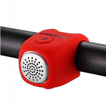  Dzwonek rowerowy elektroniczny w obudowie silikonowej - czerwony - zdj. dodatkowe 4