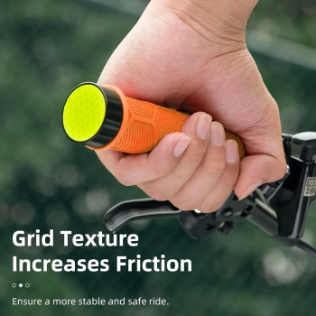  Gripy rączki chwyty rowerowe TPR z odblaskiem - pomarańczowe - zdj. dodatkowe 2