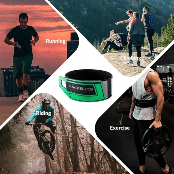  Taśma odblaskowa na rower nogę rękę plecak - zielona - zdj. dodatkowe 1