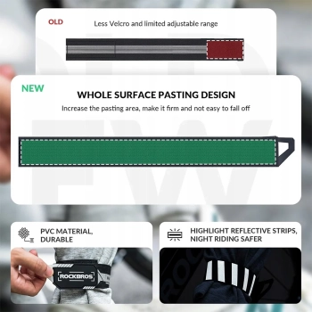  Taśma odblaskowa na rower nogę rękę plecak - zielona - zdj. dodatkowe 4