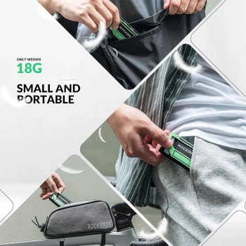  Taśma odblaskowa na rower nogę rękę plecak - zielona - zdj. dodatkowe 5