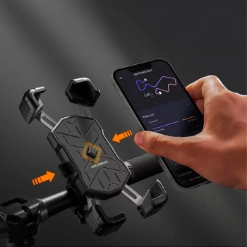  Uchwyt na telefon 4.5-7.2 do motocykla obrotowy 360 - czarny - zdj. dodatkowe 4