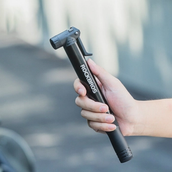  Ręczna mała pompka rowerowa z uchytem do ramy roweru + wkrętak - czarna - zdj. dodatkowe 9