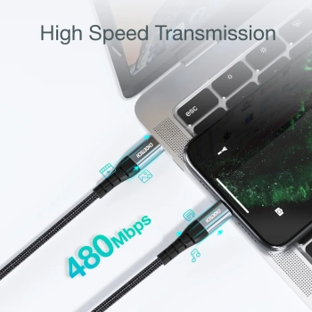  Kabel przewód do iPhone USB-C - Lightning 480Mb/s 3A 1.2m - czarny - zdj. dodatkowe 5