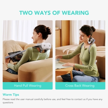  Masażer na kark z kompresem i czerwonym światłem SKG H7-E - biały - zdj. dodatkowe 9