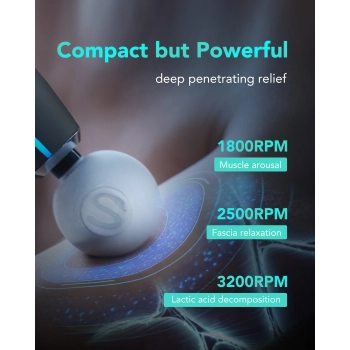  Masażer pistolet do masażu 3 głowice do całego ciała SKG F5-EN - szary - zdj. dodatkowe 3