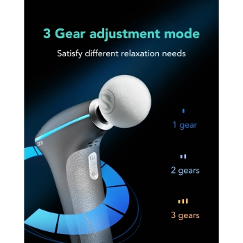  Masażer pistolet do masażu 3 głowice do całego ciała SKG F5-EN - szary - zdj. dodatkowe 4