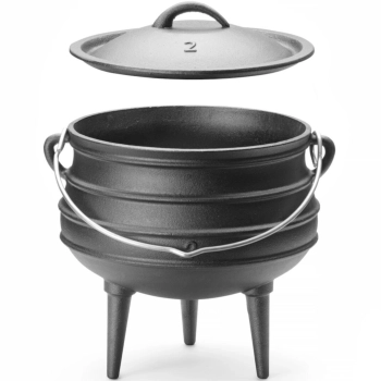  Kociołek żeliwny garnek myśliwski nad ognisko do zup gulaszy śr. 245 x 280 mm 6 l - zdj. dodatkowe 1