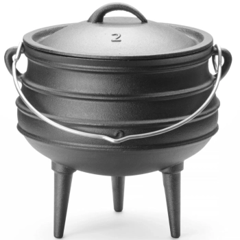  Kociołek żeliwny garnek myśliwski nad ognisko do zup gulaszy śr. 245 x 280 mm 6 l - zdj. dodatkowe 2