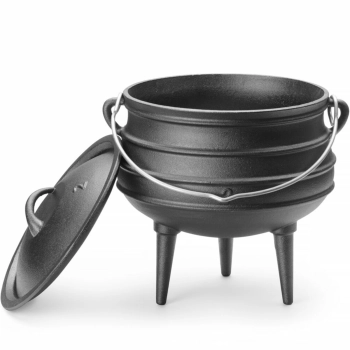  Kociołek żeliwny garnek myśliwski nad ognisko do zup gulaszy śr. 245 x 280 mm 6 l - zdj. dodatkowe 3