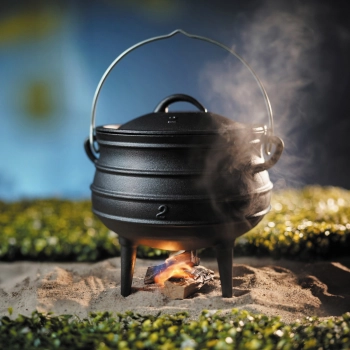  Kociołek żeliwny garnek myśliwski nad ognisko do zup gulaszy śr. 245 x 280 mm 6 l - zdj. dodatkowe 4