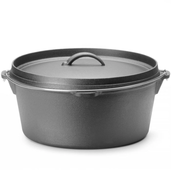  Kociołek żeliwny garnek myśliwski nad ognisko do zup gulaszy śr. 310 x 155 mm 7.2 l - zdj. dodatkowe 1