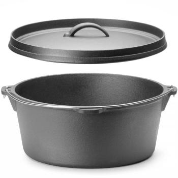  Kociołek żeliwny garnek myśliwski nad ognisko do zup gulaszy śr. 310 x 155 mm 7.2 l - zdj. dodatkowe 2