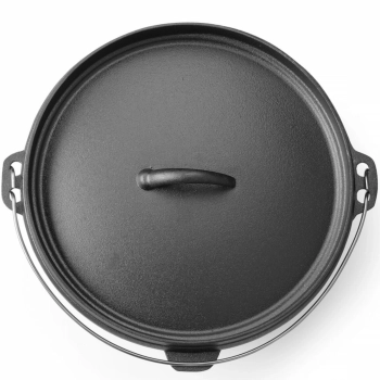  Kociołek żeliwny garnek myśliwski nad ognisko do zup gulaszy śr. 310 x 155 mm 7.2 l - zdj. dodatkowe 3