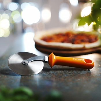  Radełko nóż kółko do krojenia pizzy śr. 97 x 240 mm - pomarańczowy - zdj. dodatkowe 2