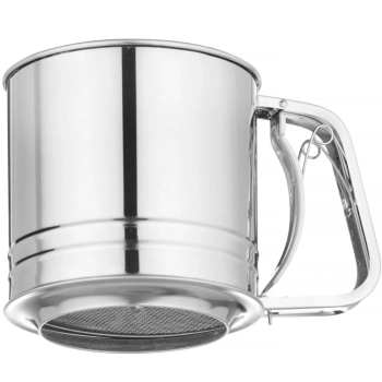  Przesiewacz kubek do przesiewania mąki stalowy 550 g - zdj. dodatkowe 3