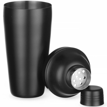  Shaker barmański 3 częściowy do drinków i koktajli Cobbler 0.8 l - czarny - zdj. dodatkowe 3