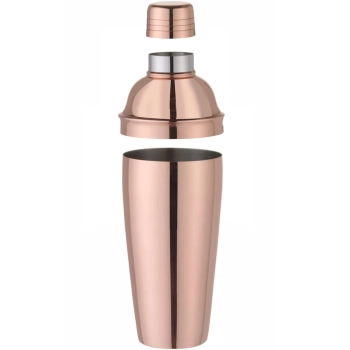  Shaker barmański 3 częściowy do drinków i koktajli Cobbler 0.8 l - miedziany - zdj. dodatkowe 2
