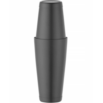  Shaker bostoński 2 częściowy do drinków koktajli Tin on Tin 0.8 l - czarny - zdj. dodatkowe 1