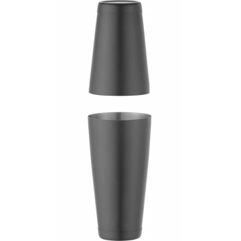  Shaker bostoński 2 częściowy do drinków koktajli Tin on Tin 0.8 l - czarny - zdj. dodatkowe 2