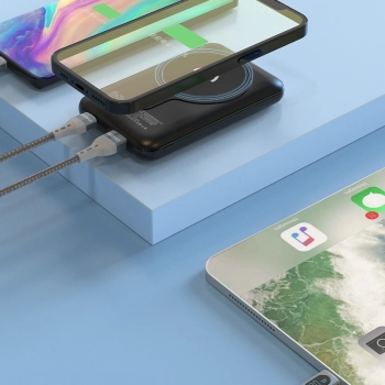  Powerbank 10000mAh TGK1 z ładowarką bezprzewodową MagSafe 15W czarny - zdj. dodatkowe 5