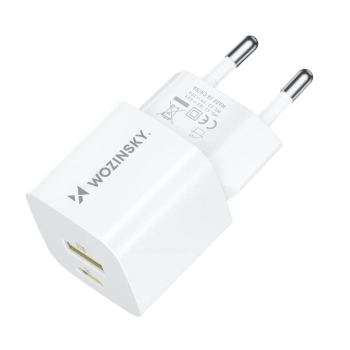  Ładowarka sieciowa GaN QC3.0 USB-A USB-C PD 33W biała - zdj. dodatkowe 3
