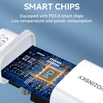  Ładowarka sieciowa 20W USB-C 100-240V biała - zdj. dodatkowe 7