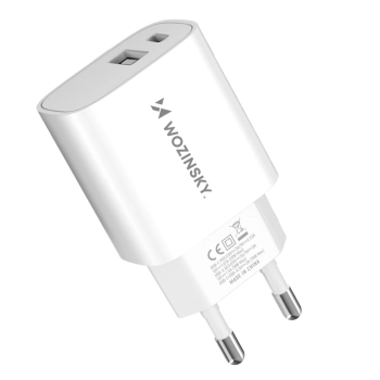  Ładowarka sieciowa 20W USB-A USB-C 100-240V biała - zdj. dodatkowe 2