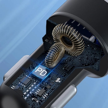  Ładowarka samochodowa do zapalniczki USB-C USB-A 36W czarna - zdj. dodatkowe 10