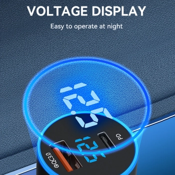  Ładowarka samochodowa do zapalniczki USB-C USB-A 36W czarna - zdj. dodatkowe 8