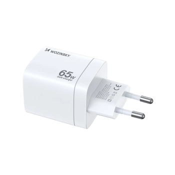  Ładowarka sieciowa GaN 65W 100-240V USB-A 2x USB-C biała - zdj. dodatkowe 2