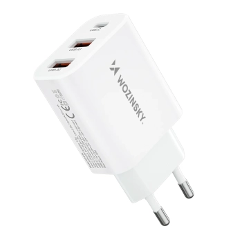  Ładowarka sieciowa 100-240V 30W USB-C 2x USB-A biała - zdj. dodatkowe 1