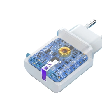  Ładowarka sieciowa USB-A 18W z kablem USB-A - microUSB biała - zdj. dodatkowe 2