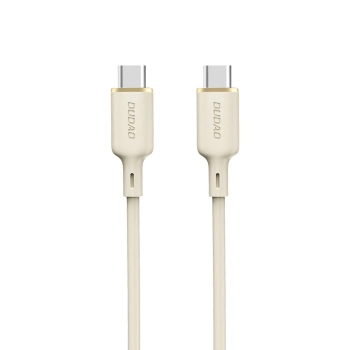 Kabel przewód wzmacniany SR USB-C - USB-C 100W 2m beżowy
