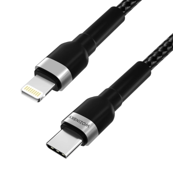  Kabel przewód do iPhone USB-C - Lightning PD 30W 1m czarny - zdj. dodatkowe 2