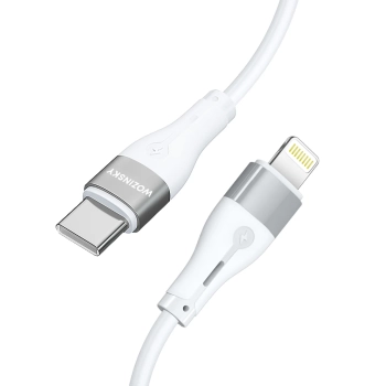  Kabel przewód do iPhone USB-C - Lightning PD 27W 1m biały - zdj. dodatkowe 2